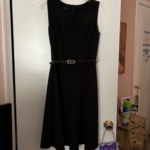 Black dress with belt